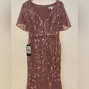 Ever Pretty Mauve Sequin Midi Dress